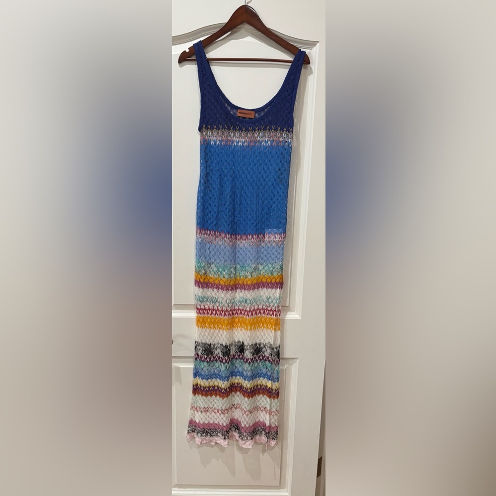 Missoni Mare Blue Knit Maxi Dress size small 38